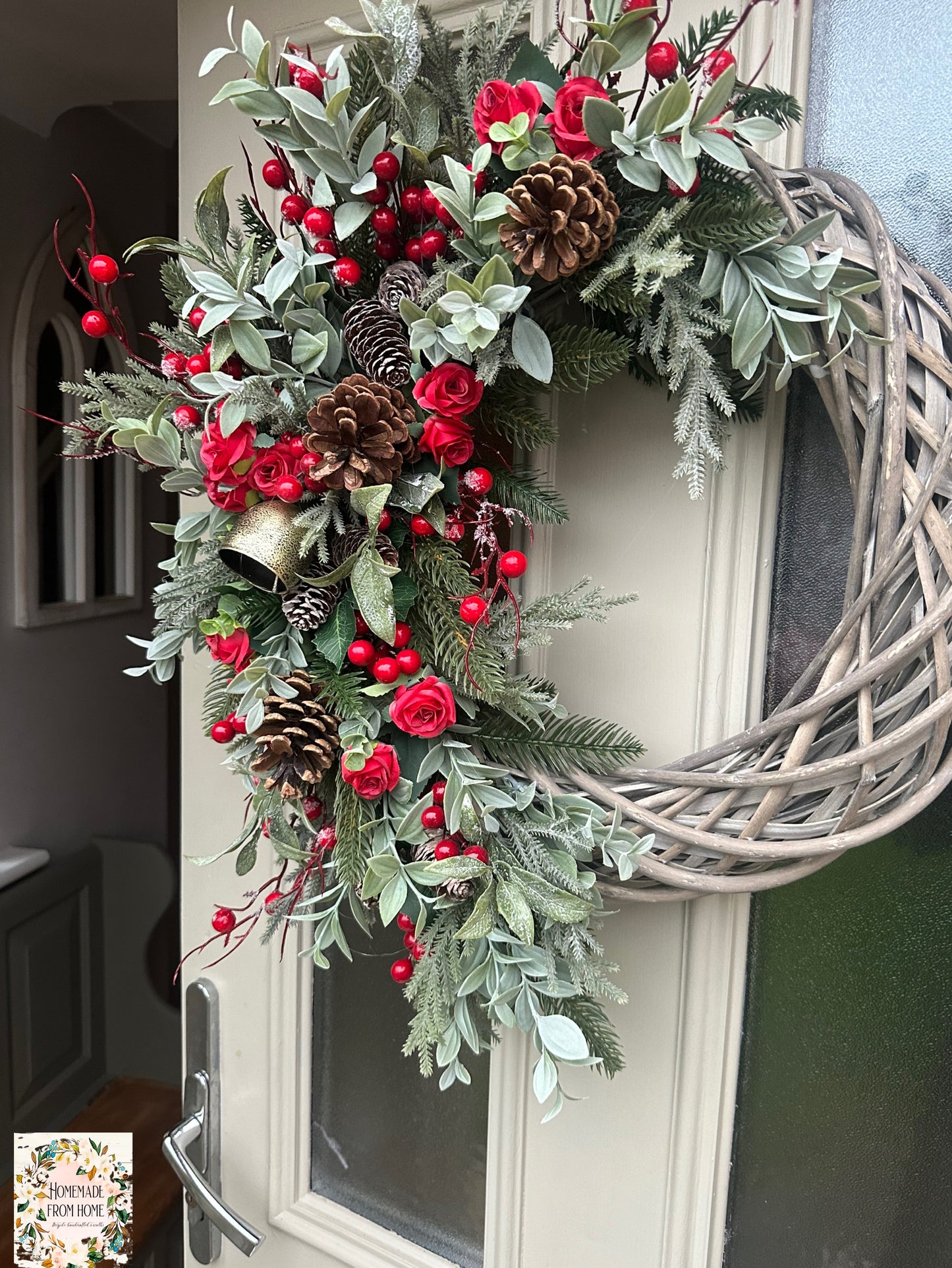 Red berry and bell signature wreath