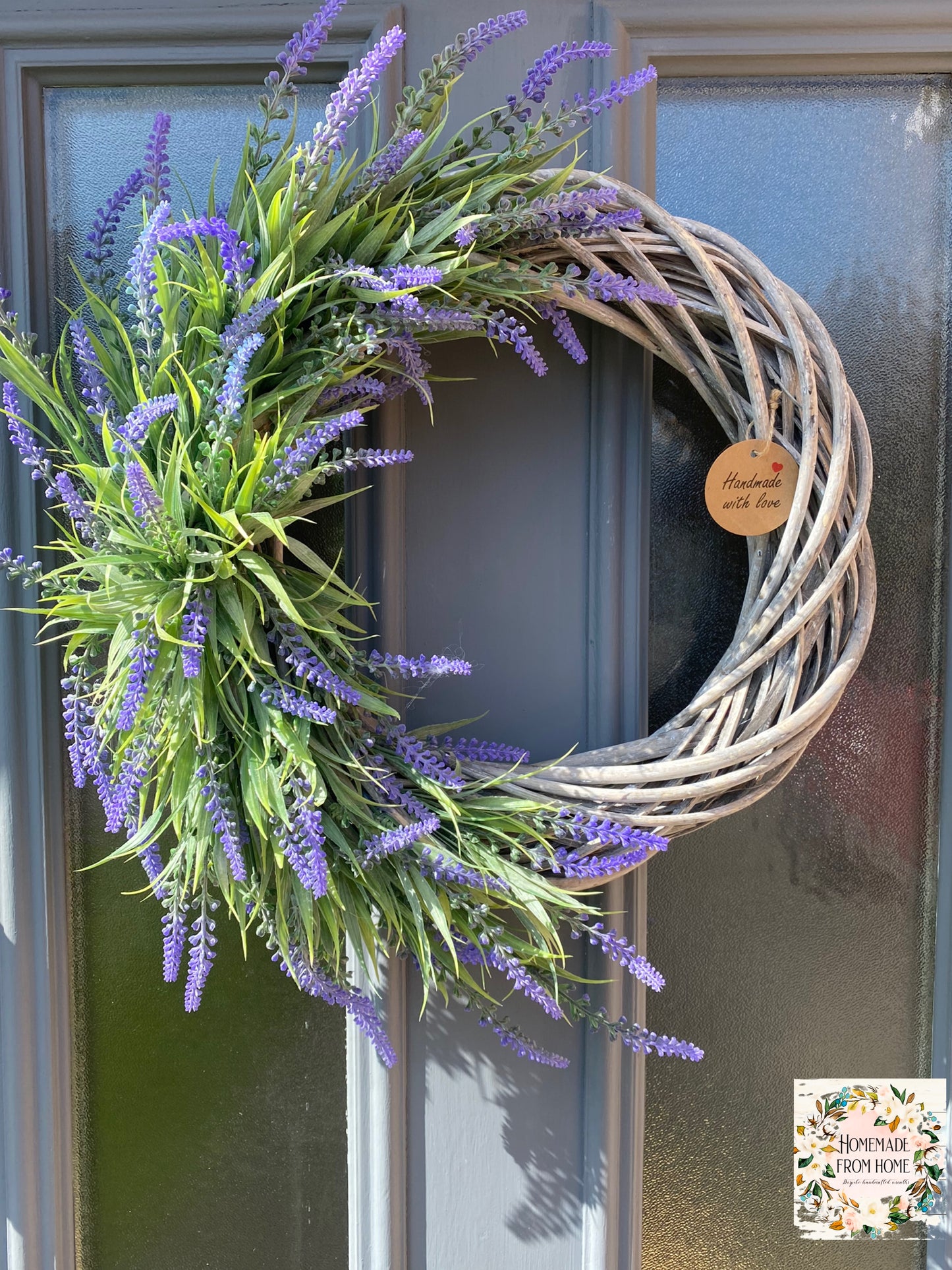 Simple lavender signature wicker wreath