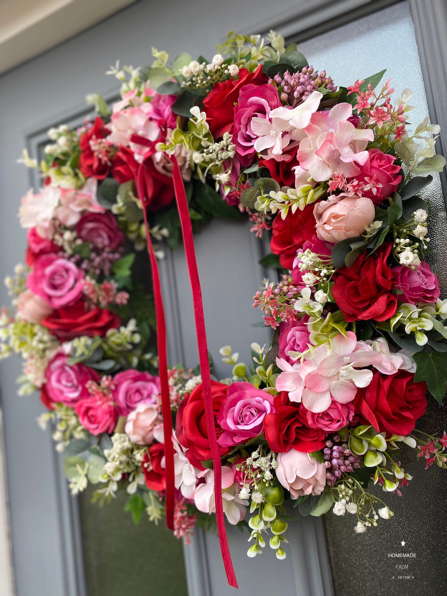 Valentines inspired full circular wreath