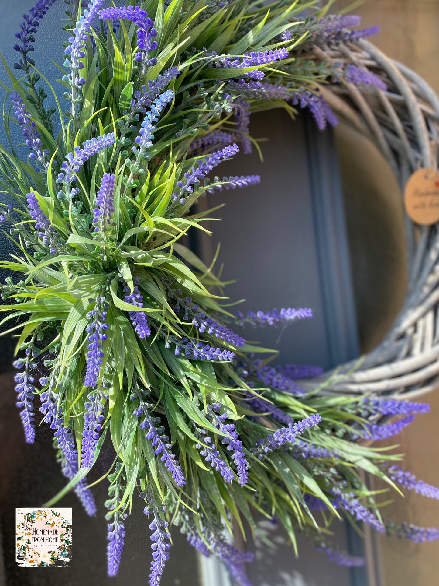 Simple lavender signature wicker wreath